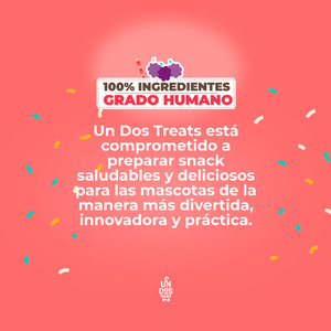 Un Dos Treats Premio Sabor Res y Moras para Perro, 155 g