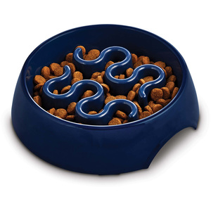 Tazón Alimentador Lento Azul para Perro, Chico Tazón Alimentador Lento Azul para Perro, Chico