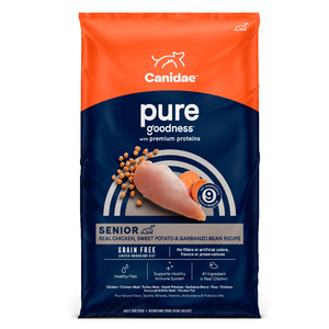 Canidae Pure Alimento Natural sin Granos para Perro Senior Receta Pollo Camote y Garbanzos, 10.8 kg Canidae Pure Alimento Natural sin Granos para Perro Senior Receta Pollo Camote y Garbanzos, 10.8 kg