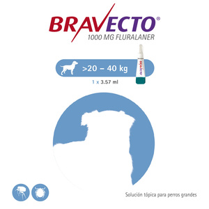 Bravecto Spot-On Pipeta Antiparasitaria para Perro Grande, 20 a 40 kg