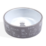 Pet Rageous Tazón de Cerámica Playful Food Gris, 2 Tazas