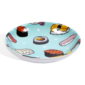Pet Rageous Tazón de Cerámica Oval Sushi para Gato, 1/4 Taza Pet Rageous Tazón de Cerámica Oval Sushi para Gato, 1/4 Taza