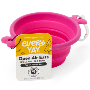 EveryYay Bowl Colapsable de Silicón Color Rosa para Perro, Chico EveryYay Bowl Colapsable de Silicón Color Rosa para Perro, Chico