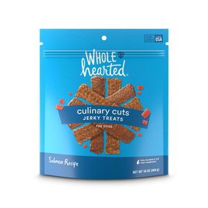 WholeHearted Culinary Cuts Premios Suaves Tipo Jerky Receta Salmón para Perro, 454 g WholeHearted Culinary Cuts Premios Suaves Tipo Jerky Receta Salmón para Perro, 454 g