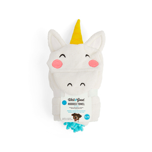 Well & Good Toalla para Baño Diseño Unicornio con Capucha para Perro, Chico/Mediano Well & Good Toalla para Baño Diseño Unicornio con Capucha para Perro, Chico/Mediano