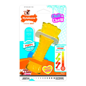 Nylabone Puppy Chew Juguete Masticable Diseño Hueso Congelable para Cachorro, Chico Nylabone Puppy Chew Juguete Masticable Diseño Hueso Congelable para Cachorro, Chico