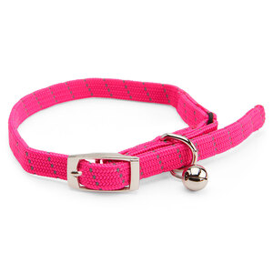 Youly Set Collar Arnés y Correa Reflectante para Gato, Rosa