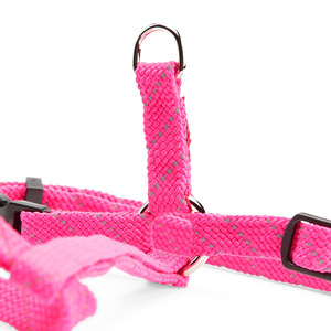 Youly Set Collar Arnés y Correa Reflectante para Gato, Rosa