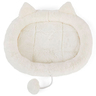 EveryYay SnoozeFest Cama Ovalada Plana con Orejas y Cola para Gato Color Blanco EveryYay SnoozeFest Cama Ovalada Plana con Orejas y Cola para Gato Color Blanco