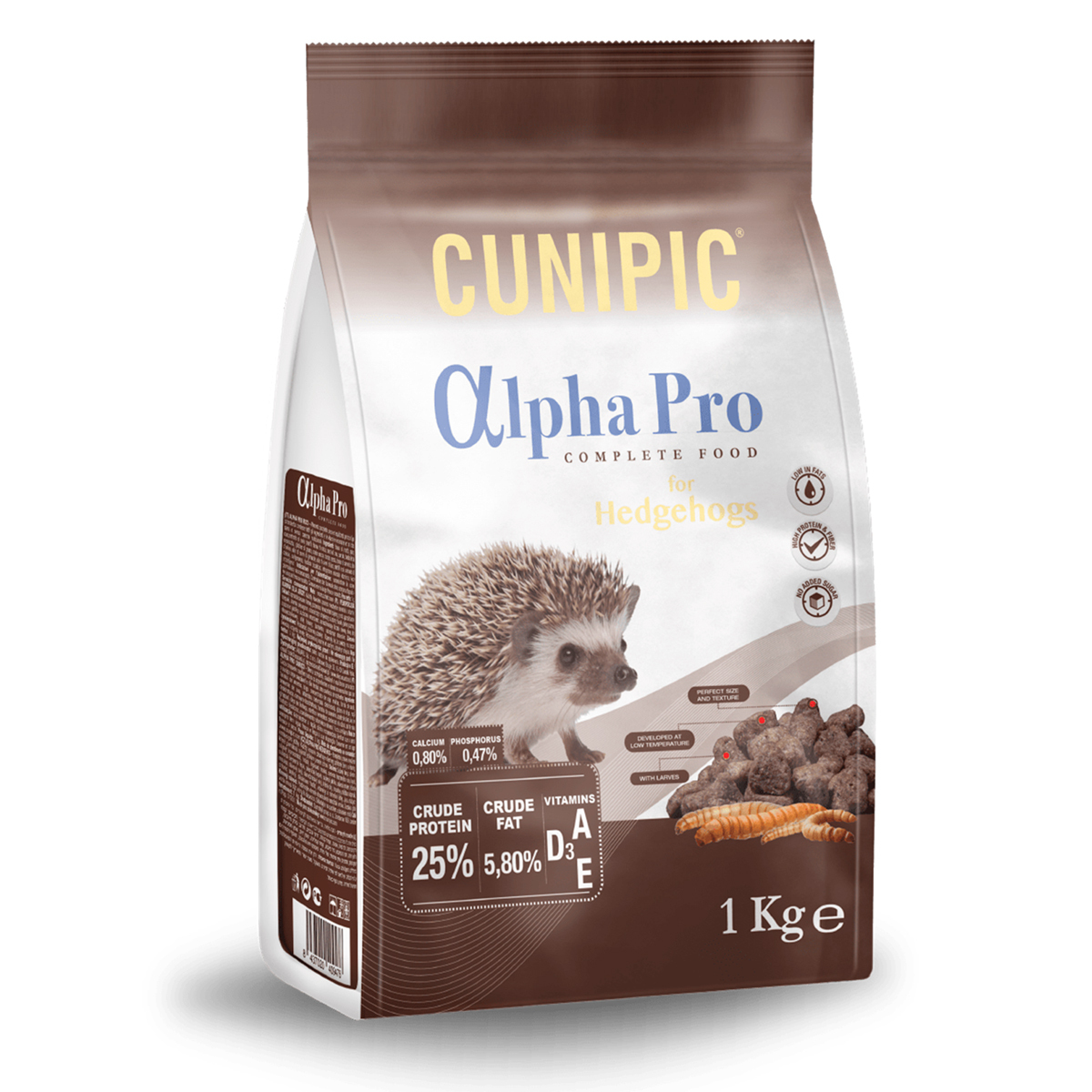 Cunipic Alimento Pelletizado para Erizos a Base de Insectos, 1 kg