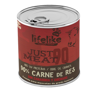 Lifelike Just Meat 90 Alimento Húmedo para Perro Adulto Todas las Razas Receta Carne de Res, 370 g Lifelike Just Meat 90 Alimento Húmedo para Perro Adulto Todas las Razas Receta Carne de Res, 370 g