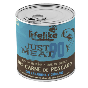 Lifelike Just Meat 90 Alimento Húmedo para Perro Adulto Todas las Razas Receta Pescado, 370 g Lifelike Just Meat 90 Alimento Húmedo para Perro Adulto Todas las Razas Receta Pescado, 370 g