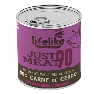 Lifelike Just Meat 90 Alimento Húmedo para Perro Adulto Todas las Razas Receta Cerdo, 370 g Lifelike Just Meat 90 Alimento Húmedo para Perro Adulto Todas las Razas Receta Cerdo, 370 g