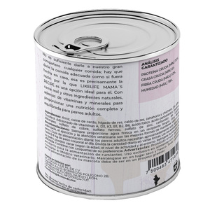 Lifelike Mama's Recipe Alimento Húmedo para Perro Adulto Todas las Razas Receta Arroz y Verduras con Carne de Res, 370 g