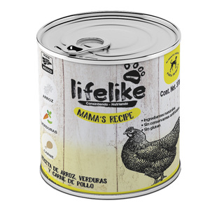 Lifelike Mama's Recipe Alimento Húmedo para Perro Adulto Todas las Razas Receta Arroz y Verduras con Carne de Pollo, 370 g Lifelike Mama's Recipe Alimento Húmedo para Perro Adulto Todas las Razas Receta Arroz y Verduras con Carne de Pollo, 370 g
