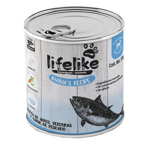 Lifelike Mama's Recipe Alimento Húmedo para Perro Adulto Todas las Razas Receta Arroz y Verduras con Carne de Pescado, 370 g Lifelike Mama's Recipe Alimento Húmedo para Perro Adulto Todas las Razas Receta Arroz y Verduras con Carne de Pescado, 370 g