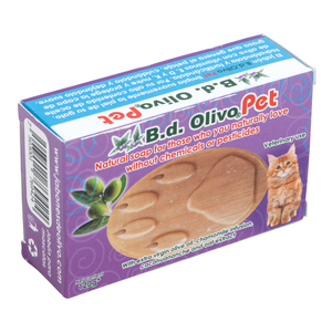 B.d. Olivo Pet Jabón Natural de Avena y Aceite de Oliva para Gato, 120 g