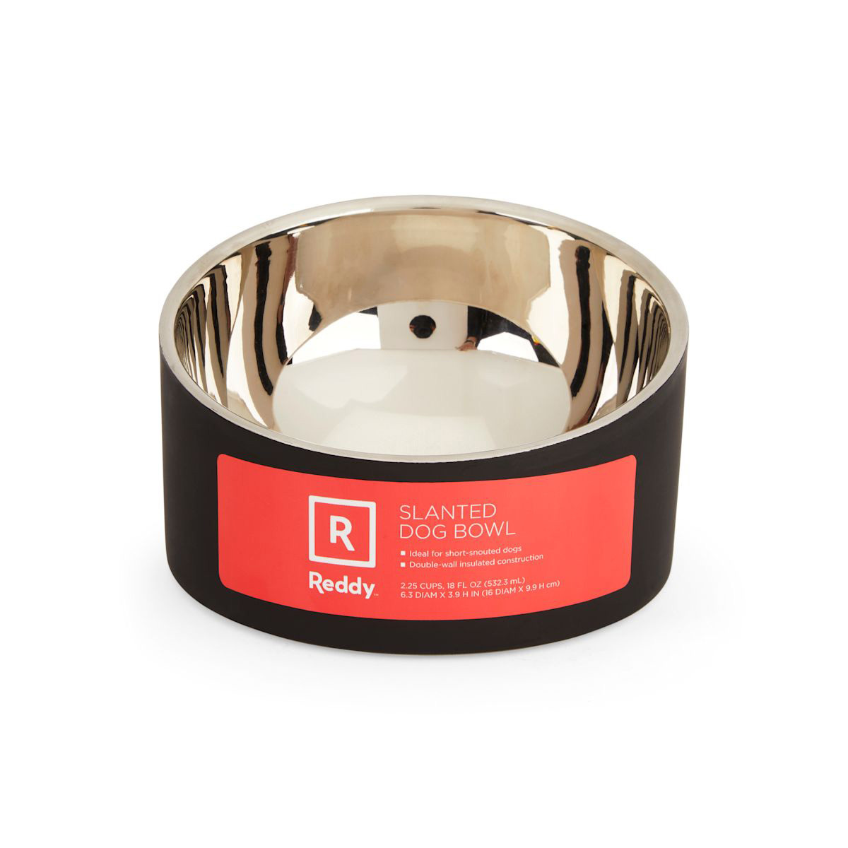Reddy Tazón Inclinado de Acero Inoxidable para Perros, 2.2 Tazas