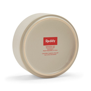 Reddy Comedero Elevado Doble de Cerámica Gris/Azul con Base de Bambú para Perro, 709 ml