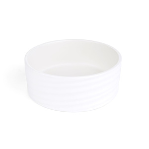 EveryYay Dining In Tazón de Cerámica Texturizada Color Blanco para Perro, 3.6 Tazas EveryYay Dining In Tazón de Cerámica Texturizada Color Blanco para Perro, 3.6 Tazas