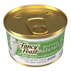 Fancy Feast Gourmet Naturals Alimento Húmedo Tipo Mousse para Gato Adulto Receta Pollo, 85 g