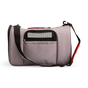 EveryYay Classic Transportadora Básica de Tela Color Gris/Rojo para Perro o Gato, Chico EveryYay Classic Transportadora Básica de Tela Color Gris/Rojo para Perro o Gato, Chico