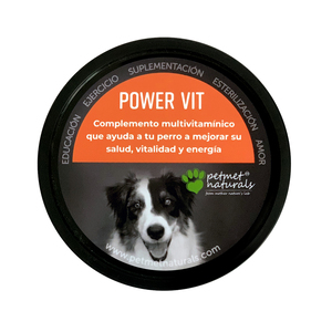 Petmet Naturals Power Vit Complemento Alimenticio Nutricional para Perro, 300 g