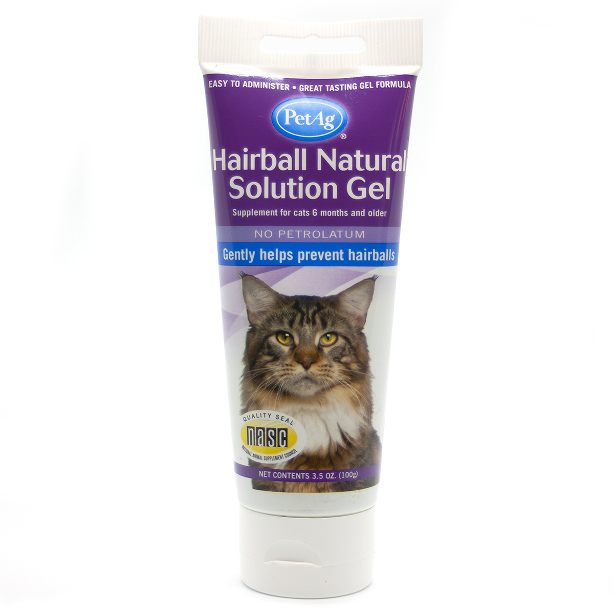 PetAg Gel Natural para Eliminar y Prevenir Bolas de Pelo para Gato, 100 g