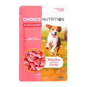 Choice Nutrition Alimento Avanzado Húmedo  para Perro Adulto Todas las Razas Receta Cerdo, 100 g