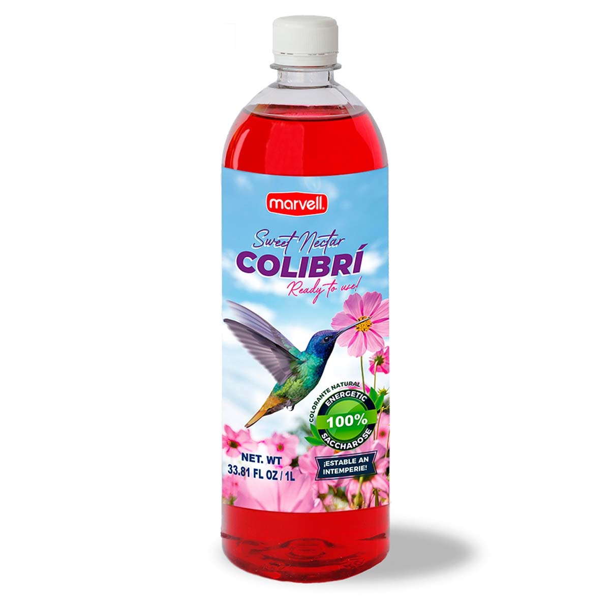 Marvell Sweet Néctar Rojo Líquido para Colibrí, 1 L