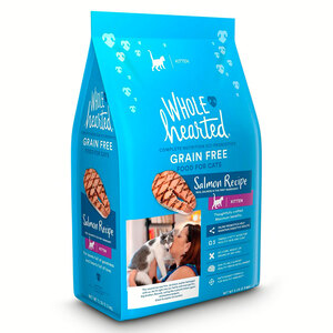 WholeHearted Libre de Granos Alimento Natural para Gatito Receta Salmón, 2.2 kg
