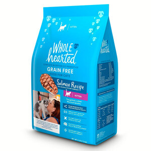 WholeHearted Libre de Granos Alimento Natural para Gatito Receta Salmón, 2.2 kg