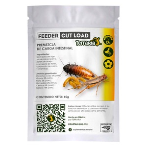 Terraria Pre mezcla Fedder Gut Load Alimento Suplementado para Insectos, 60 g Terraria Pre mezcla Fedder Gut Load Alimento Suplementado para Insectos, 60 g