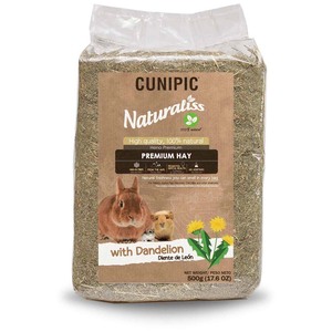 Cunipic Naturaliss Heno Premium con Diente de León para Pequeños Mamíferos, 500 g Cunipic Naturaliss Heno Premium con Diente de León para Pequeños Mamíferos, 500 g