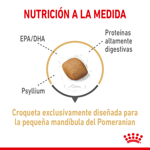 Royal Canin Alimento Seco para Perro Adulto Raza Pomerania, 4.54 kg