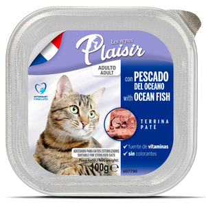 Les Repas Plaisir Paté Alimento Húmedo para Gato Adulto Receta de Pescado, 100 g