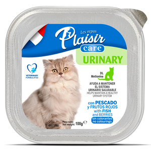 Les Repas Plaisir Urinary Care Alimento Húmedo Cuidado Urinario para Gato Adulto Receta Pescado y Frutos Rojos, 100 g Les Repas Plaisir Urinary Care Alimento Húmedo Cuidado Urinario para Gato Adulto Receta Pescado y Frutos Rojos, 100 g