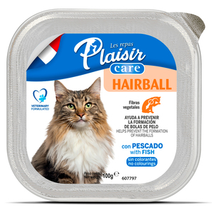 Les Repas Plaisir Hairball Control Alimento Húmedo Control de Bolas de Pelo para Gato Adulto Receta Pescado, 100 g Les Repas Plaisir Hairball Control Alimento Húmedo Control de Bolas de Pelo para Gato Adulto Receta Pescado, 100 g