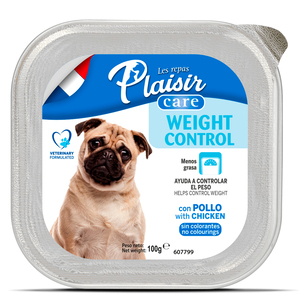 Les Repas Plaisir Weight Control Alimento Húmedo de Control de Peso para Perro Adulto Receta Pollo, 100 g