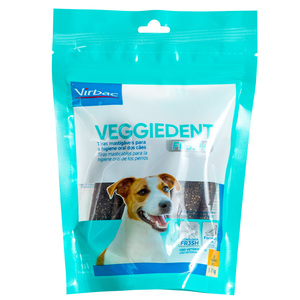 Virbac Veggiedent Fr3sh Tiras Masticables para Higiene Dental para Perro Chico, 15 Piezas