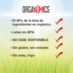 OrgaNOMics Alimento Húmedo con Ingredientes Orgánicos para Perro Adulto Receta Res y Cerdo, 354 g