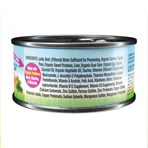 OrgaNOMics Alimento Húmedo con Ingredientes Orgánicos para Gato Adulto Receta Cordero y Res, 156 g
