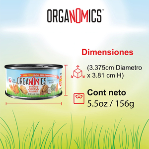 OrgaNOMics Alimento Húmedo con Ingredientes Orgánicos para Gato Adulto Receta Pavo, Pato y Pollo, 156 g