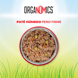 OrgaNOMics Alimento Húmedo con Ingredientes Orgánicos para Gato Adulto Receta Pollo, 156 g
