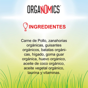 OrgaNOMics Alimento Húmedo con Ingredientes Orgánicos para Gato Adulto Receta Pollo, 156 g