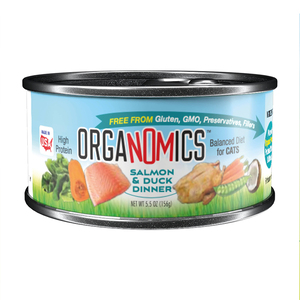 OrgaNOMics Alimento Húmedo con Ingredientes Orgánicos para Gato Adulto Receta Salmón y Pato, 156 g OrgaNOMics Alimento Húmedo con Ingredientes Orgánicos para Gato Adulto Receta Salmón y Pato, 156 g