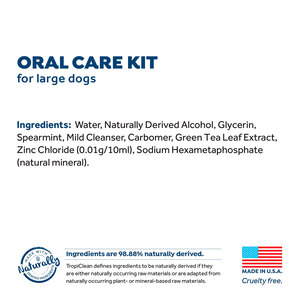Tropiclean Formula Veterinaria Kit de Cuidado Dental para Perro Raza Grande, 3 Piezas