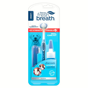 Tropiclean Formula Veterinaria Kit de Cuidado Dental para Perro Raza Grande, 3 Piezas Tropiclean Formula Veterinaria Kit de Cuidado Dental para Perro Raza Grande, 3 Piezas