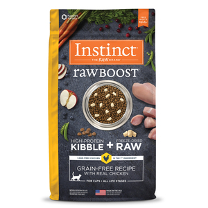Instinct Raw Boost Alimento Seco Natural Libre de Granos para Gato Todas las Etapas de Vida Receta Pollo, 4.5 kg