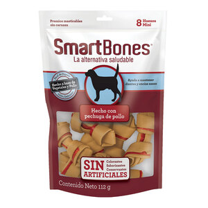 SmartBones Premios Masticables Naturales con Forma de Hueso Mini Receta Pollo para Perro, 112 g SmartBones Premios Masticables Naturales con Forma de Hueso Mini Receta Pollo para Perro, 112 g